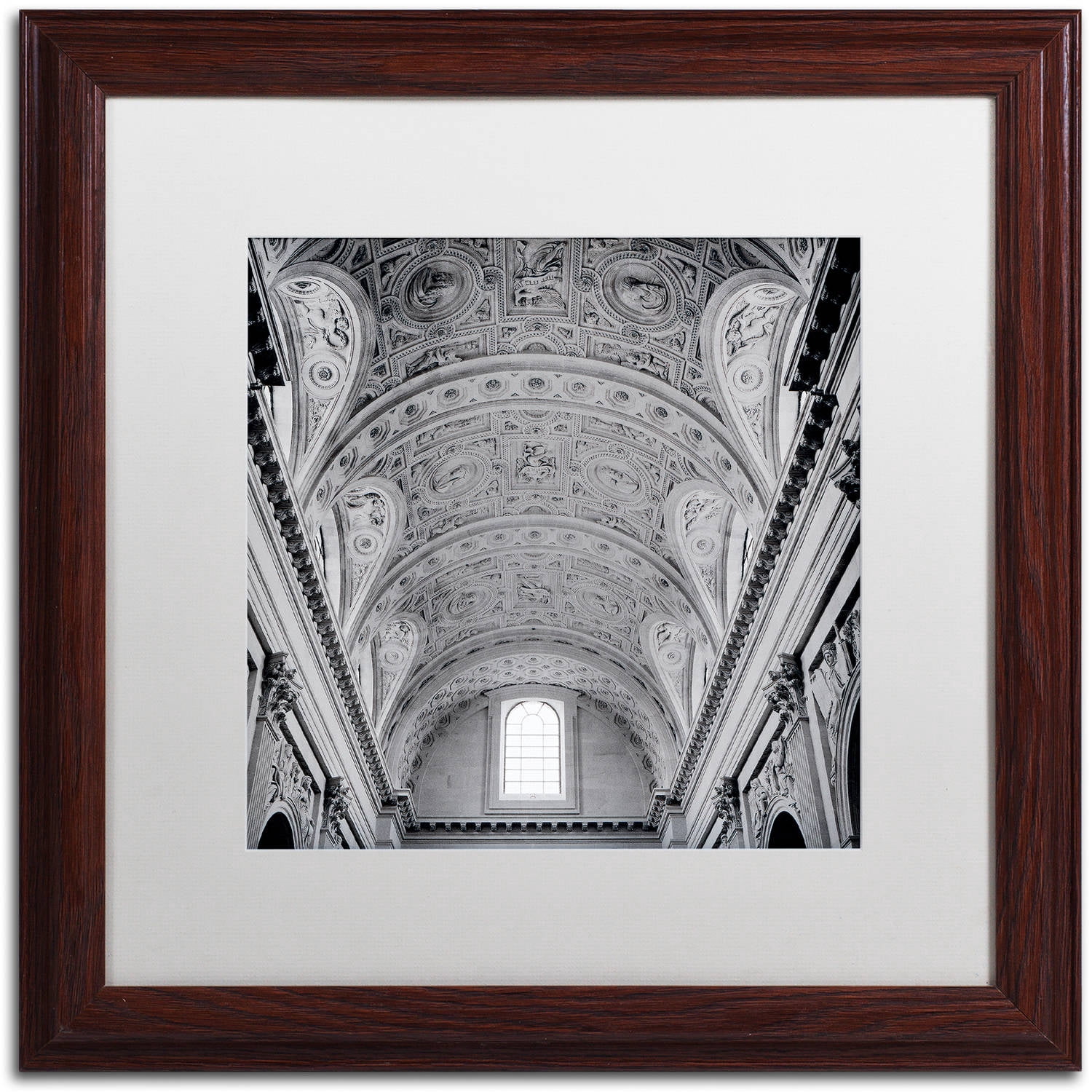 Trademark Fine Art "Paris II" Canvas Art by Alan Blaustein, White Matte, Wood Frame