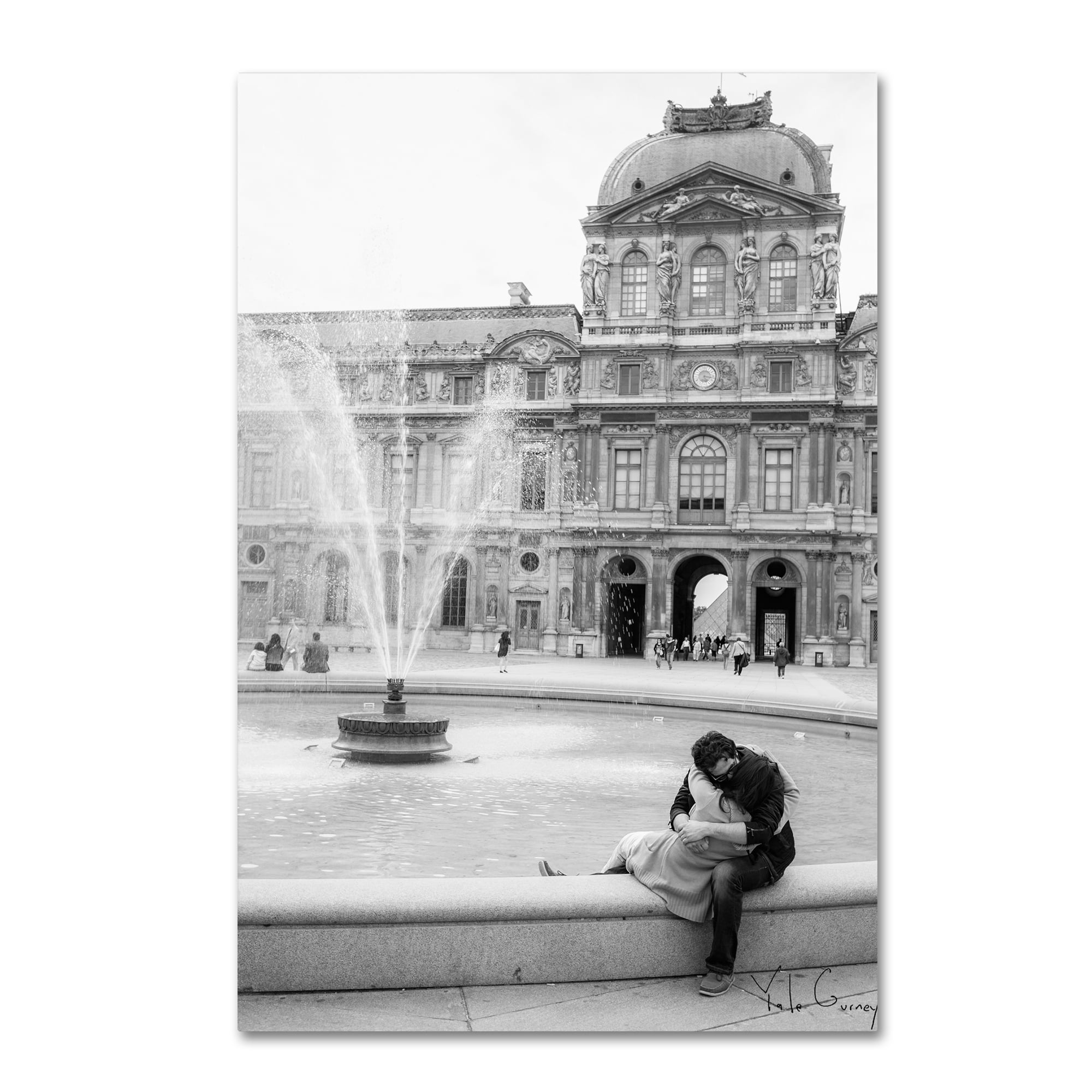 Trademark Fine Art "Paris Kiss" Canvas Art by Yale Gurney