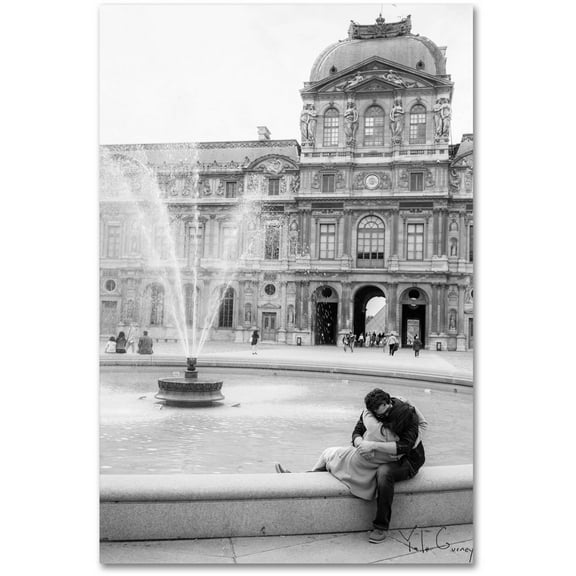 Trademark Fine Art "Paris Kiss" Canvas Art by Yale Gurney