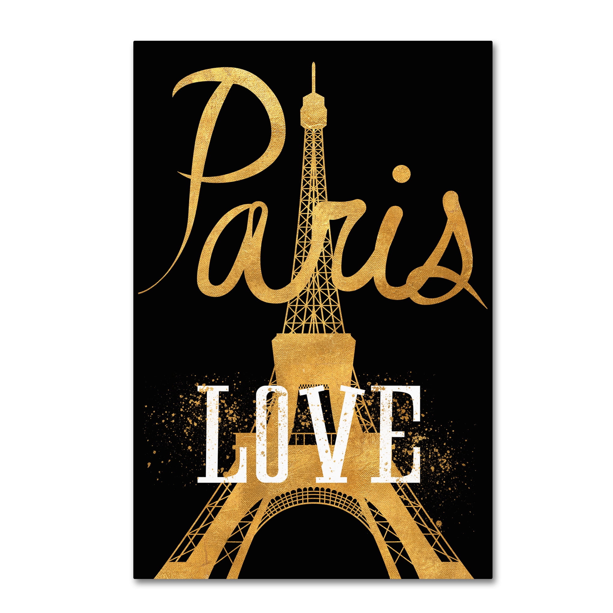 Trademark Fine Art 'Paris Love' Canvas Art by Lisa Powell Braun