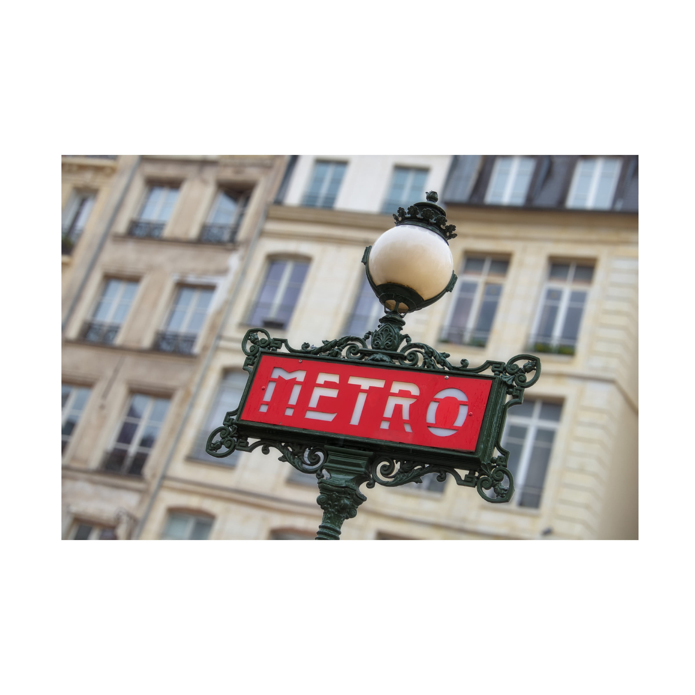 Trademark Fine Art 'Paris Metro Signpost' Canvas Art by Cora Niele