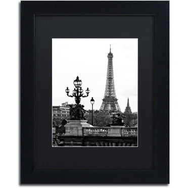 Trademark Fine Art "Paris Romantic" Canvas Art by Philippe Hugonnard, Black Matte, Black Frame