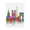 thumbnail image 1 of Trademark Fine Art 'Paris Skyline Rainbow Bright ' Canvas Art by Fab Funky, 1 of 3