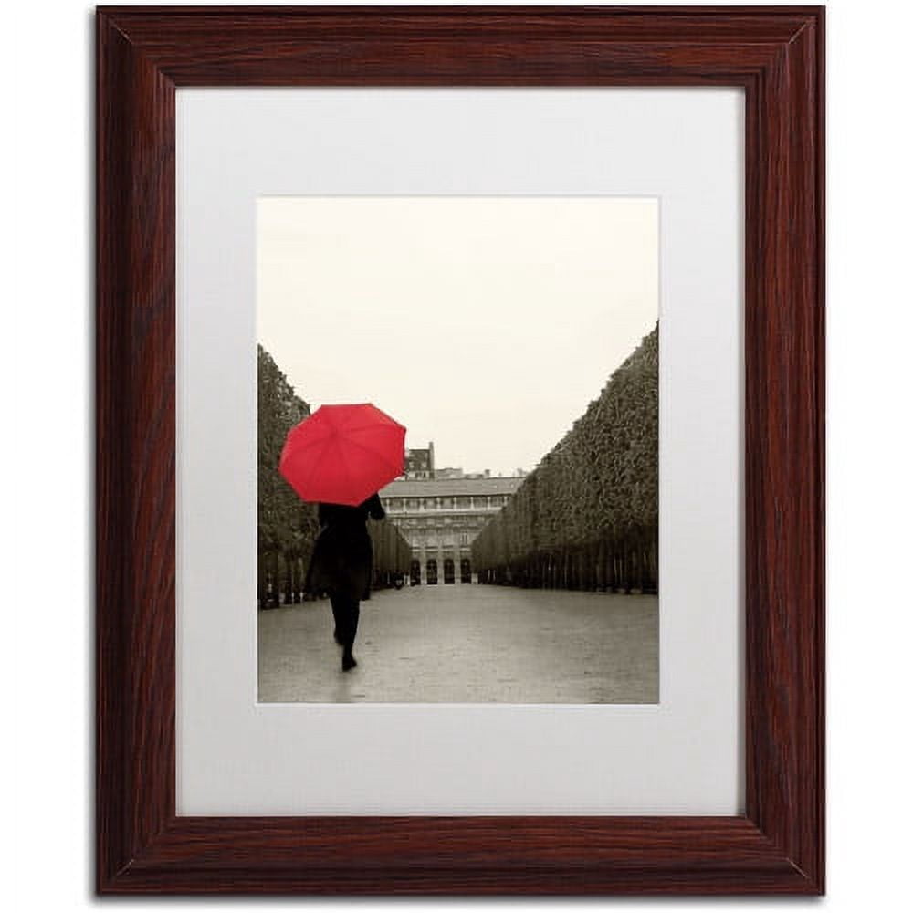Trademark Fine Art "Paris Stroll I Feet" Canvas Art by Sue Schlabach, White Matte, Wood Frame
