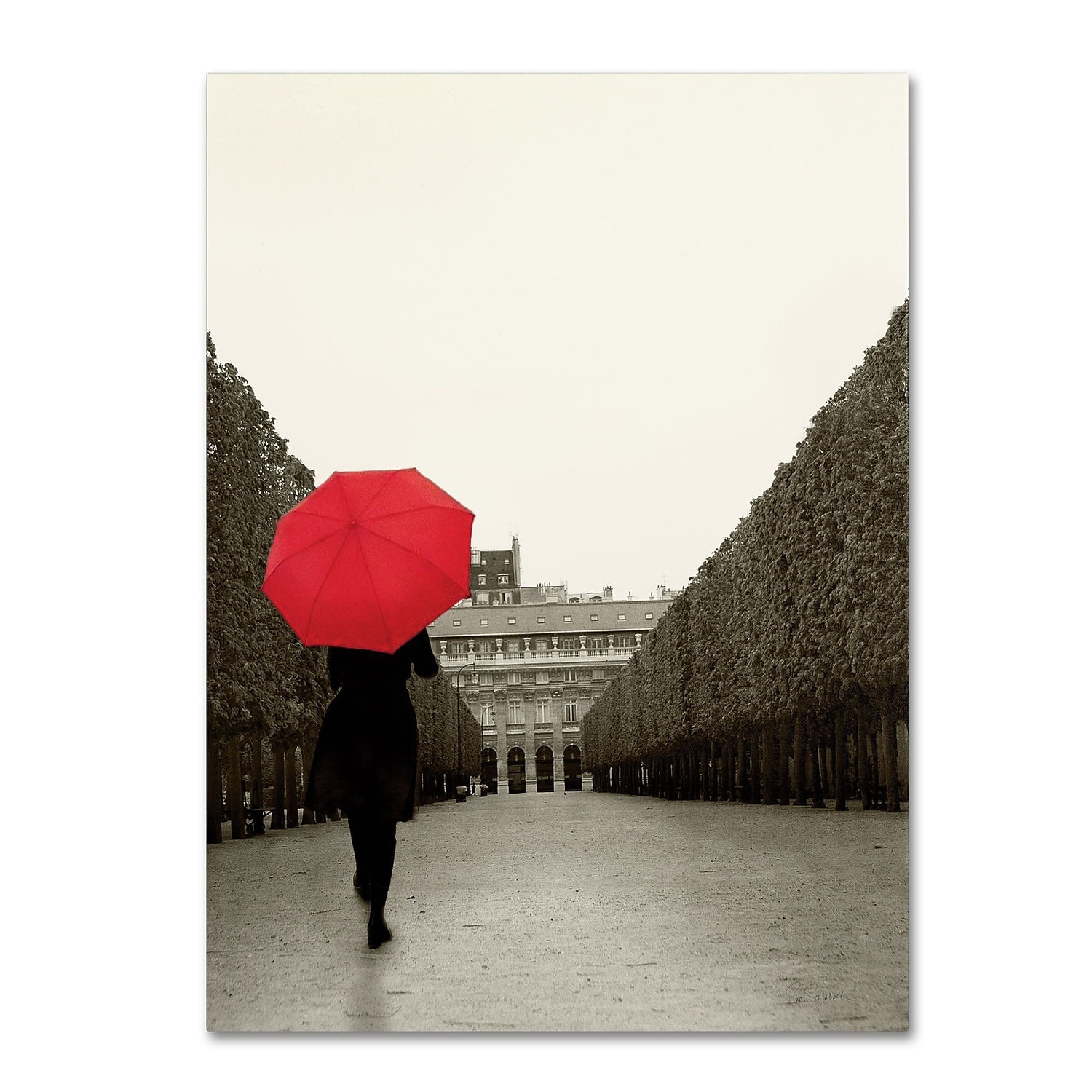 Trademark Fine Art "Paris Stroll I Feet" Canvas Art by Sue Schlabach