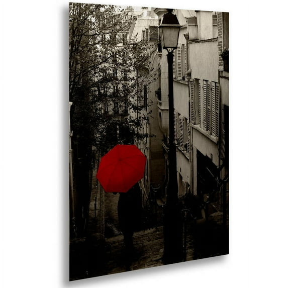 Trademark Fine Art "Paris Stroll II" Brushed Aluminum Wall Art Art by Sue Schlabach 16x22