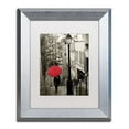 thumbnail image 1 of Trademark Fine Art "Paris Stroll II" Canvas Art by Sue Schlabach White Matte, Silver Frame, 1 of 2