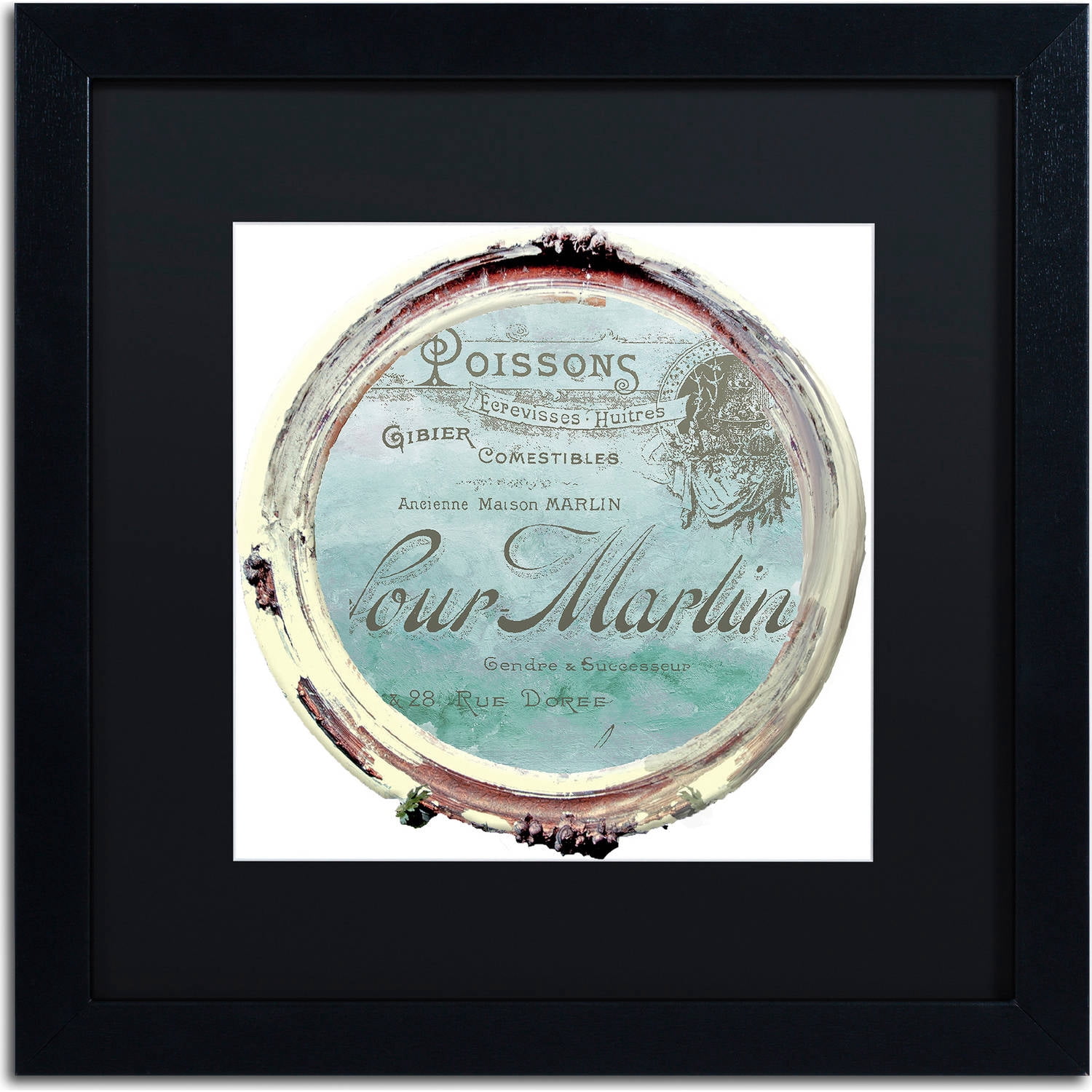 Trademark Fine Art "Paris in Frames 4" Canvas Art by Color Bakery, Black Matte, Black Frame