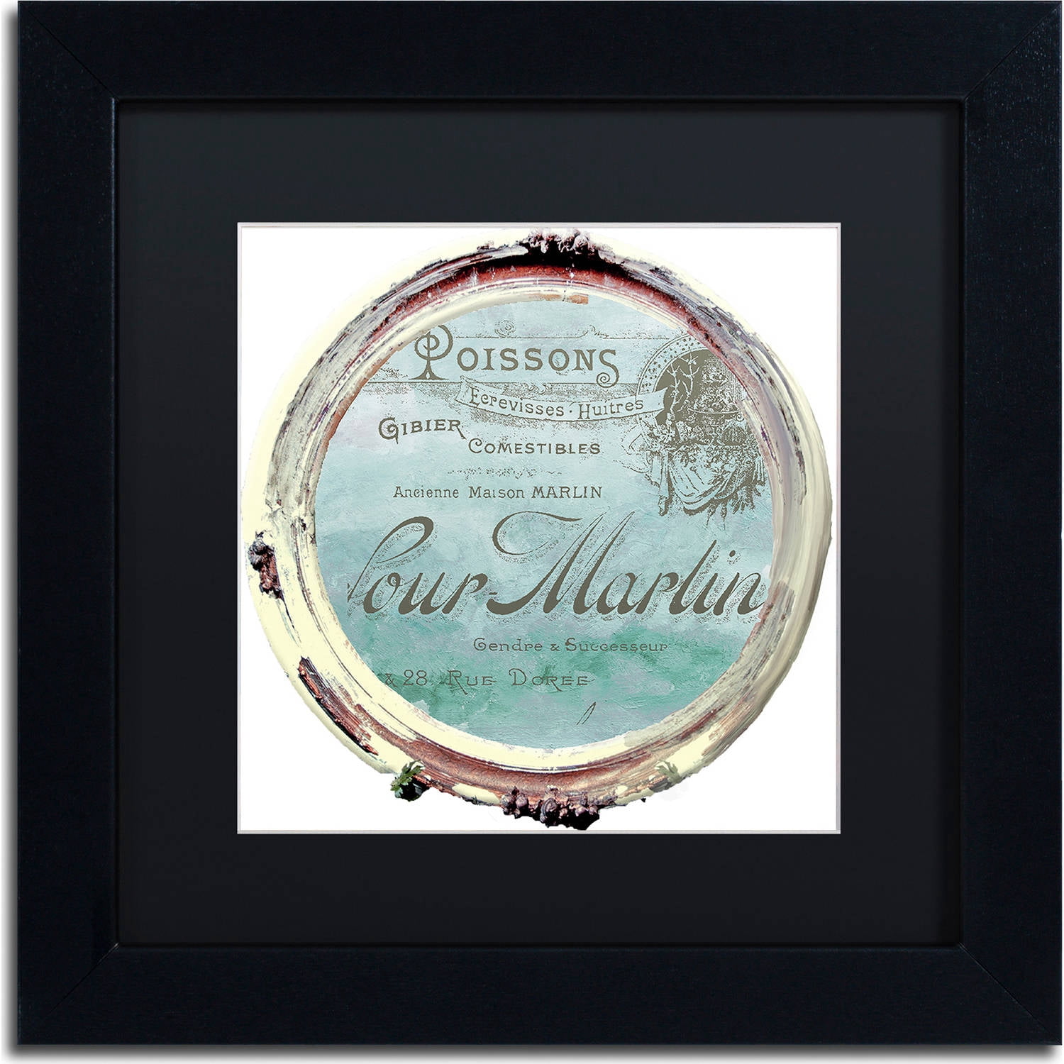Trademark Fine Art "Paris in Frames 4" Canvas Art by Color Bakery, Black Matte, Black Frame