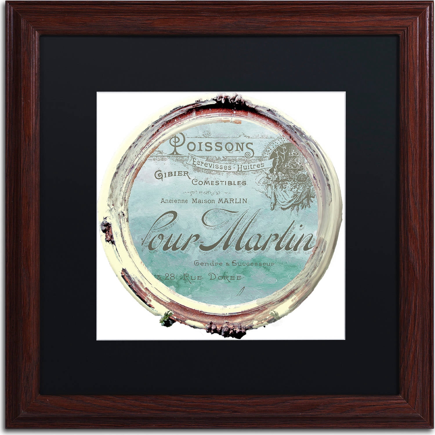 Trademark Fine Art "Paris in Frames 4" Canvas Art by Color Bakery, Black Matte, Wood Frame