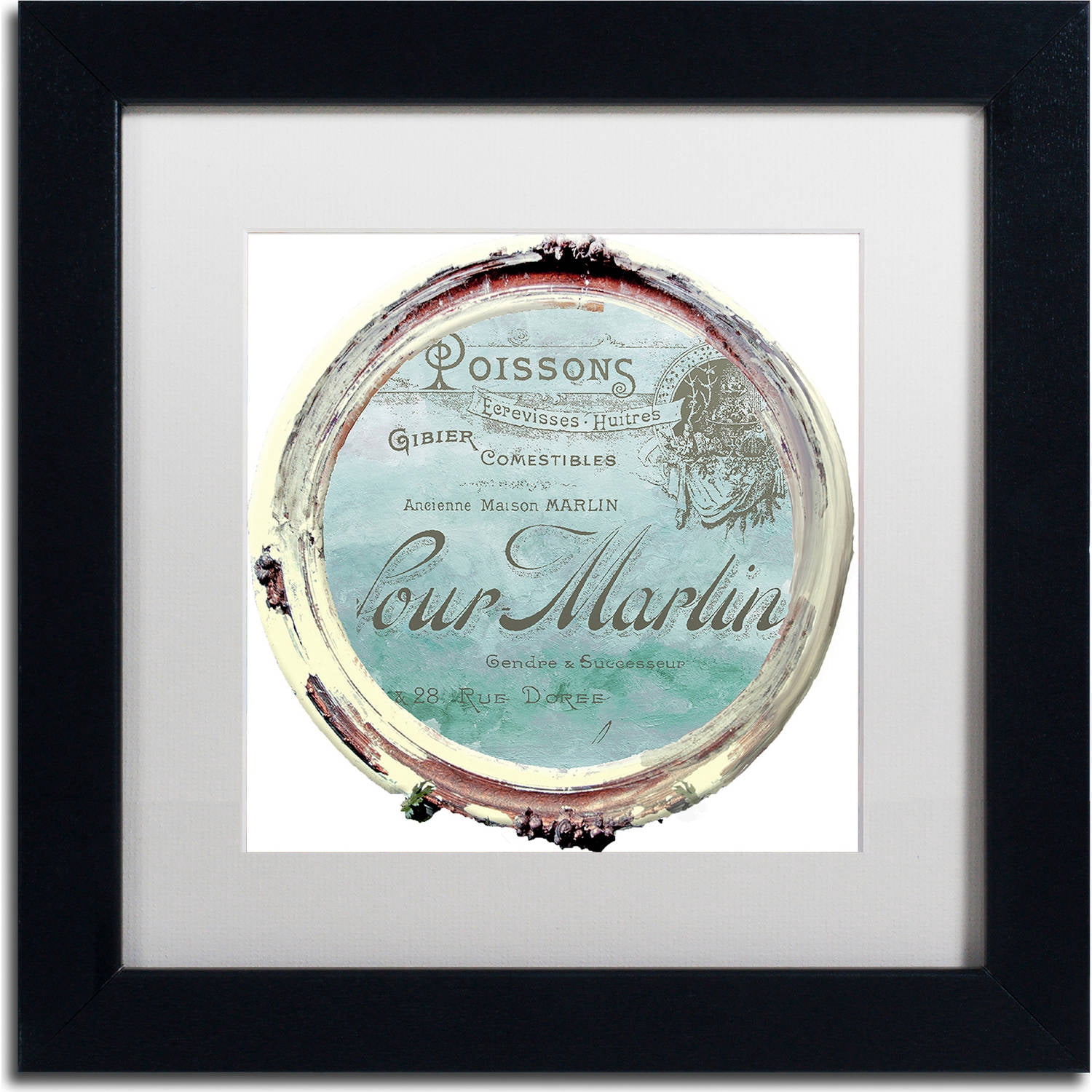 Trademark Fine Art "Paris in Frames 4" Canvas Art by Color Bakery, White Matte, Black Frame