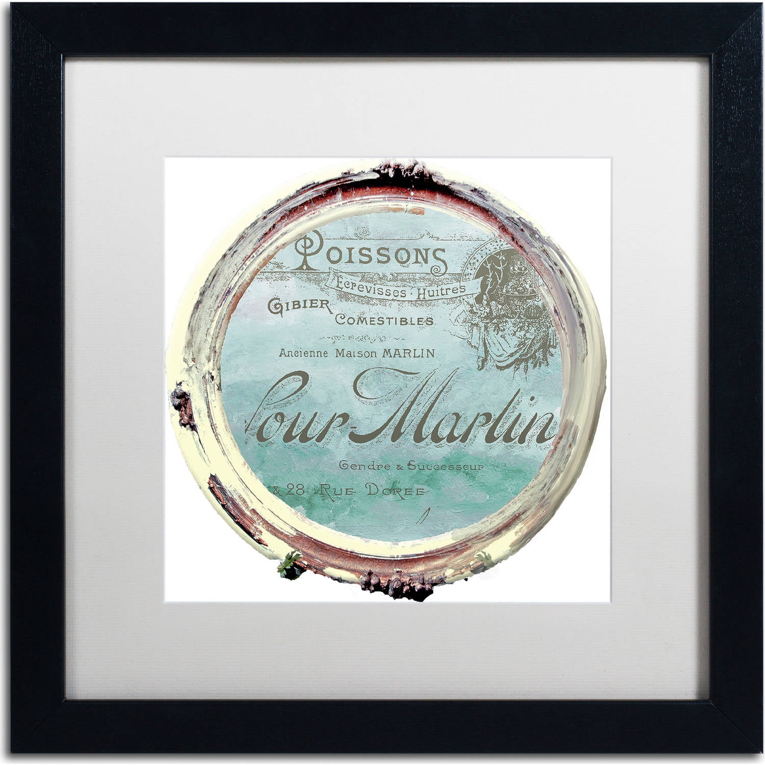 Trademark Fine Art "Paris in Frames 4" Canvas Art by Color Bakery, White Matte, Black Frame