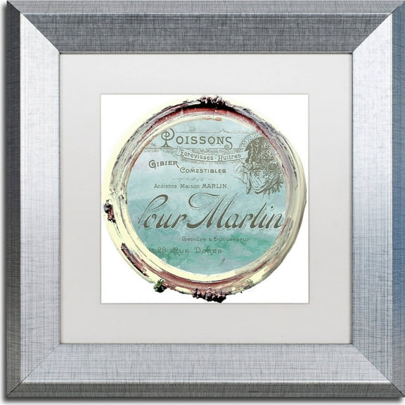 Trademark Fine Art "Paris in Frames 4" Canvas Art by Color Bakery, White Matte, Silver Frame