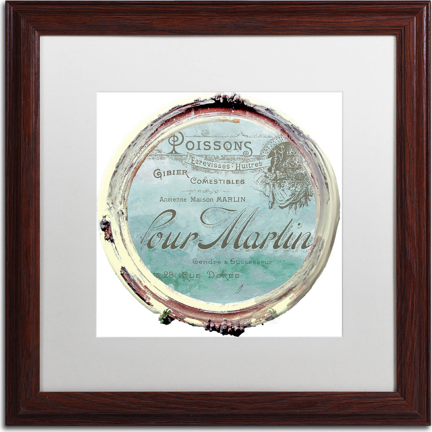 Trademark Fine Art "Paris in Frames 4" Canvas Art by Color Bakery, White Matte, Wood Frame