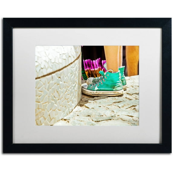 Trademark Fine Art "Park Guells Converse" Canvas Art by Yale Gurney, White Matte, Black Frame