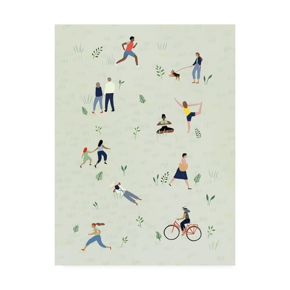 Trademark Fine Art 'Park People II' Canvas Art by Victoria Borges