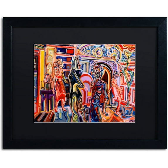 Trademark Fine Art "Parlour" Canvas Art by Josh Byer, Black Matte, Black Frame