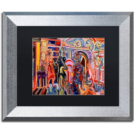 Trademark Fine Art "Parlour" Canvas Art by Josh Byer, Black Matte, Silver Frame