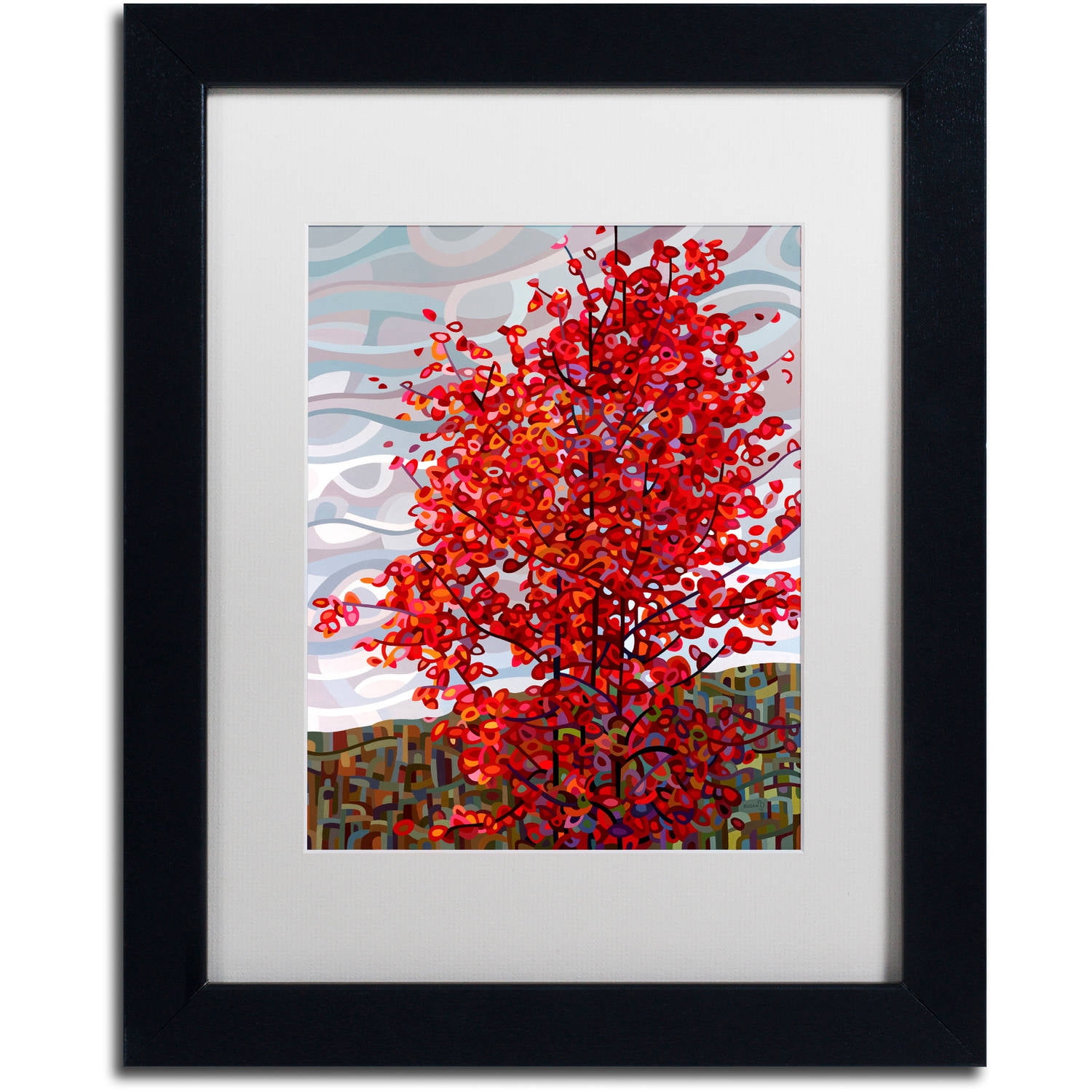 Trademark Fine Art "Passing Storm" Canvas Art by Mandy Budan, White Matte, Black Frame