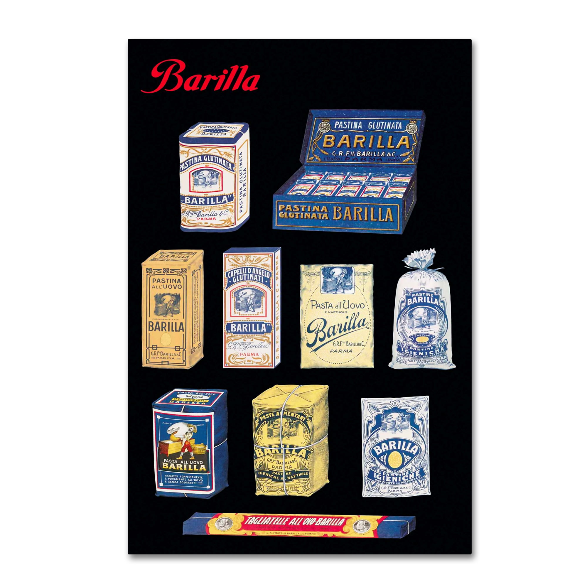 Trademark Fine Art 'Pasta Barilla' Canvas Art by Vintage Apple Collection