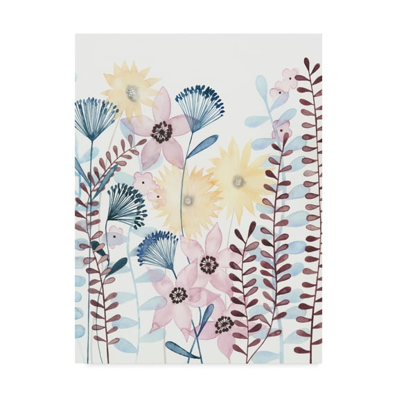 Trademark Fine Art 'Pastel Posies I' Canvas Art by Grace Popp