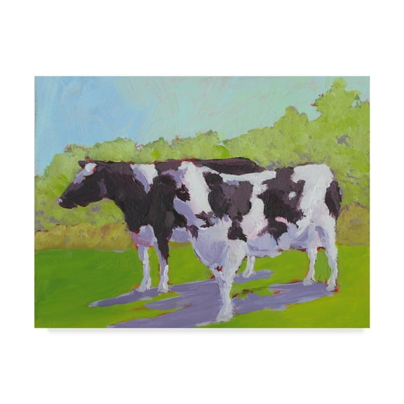 Trademark Fine Art 'Pasture Cows II' Canvas Art by Carol Young