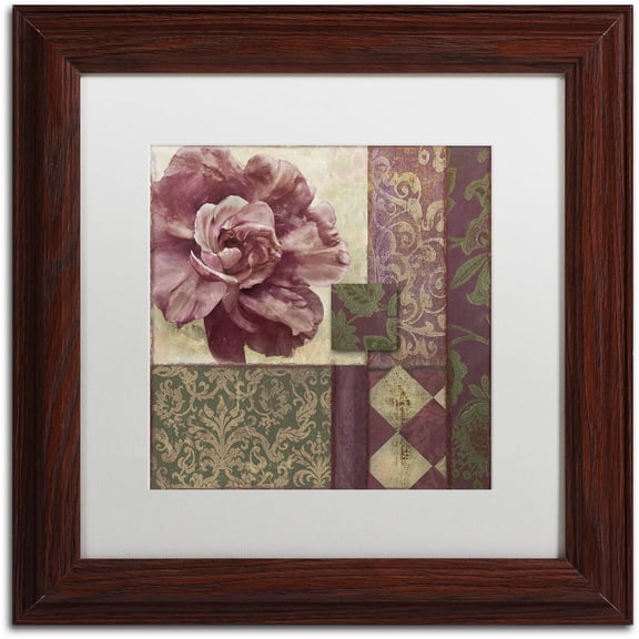 Trademark Fine Art "Patch Work Brocade I" Canvas Art by Color Bakery White Matte, Wood Frame