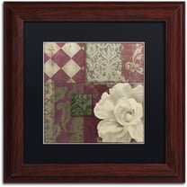 Trademark Fine Art "Patch Work Brocade II" Canvas Art by Color Bakery Black Matte, Wood Frame