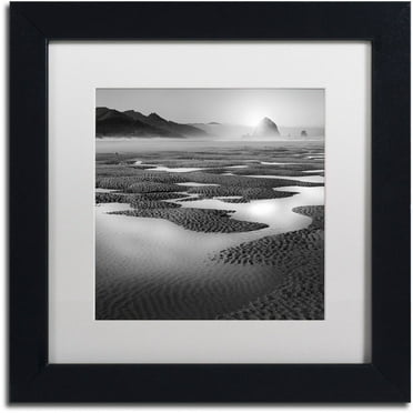 Trademark Fine Art "Path" Canvas Art by Moises Levy White Matte, Black Frame
