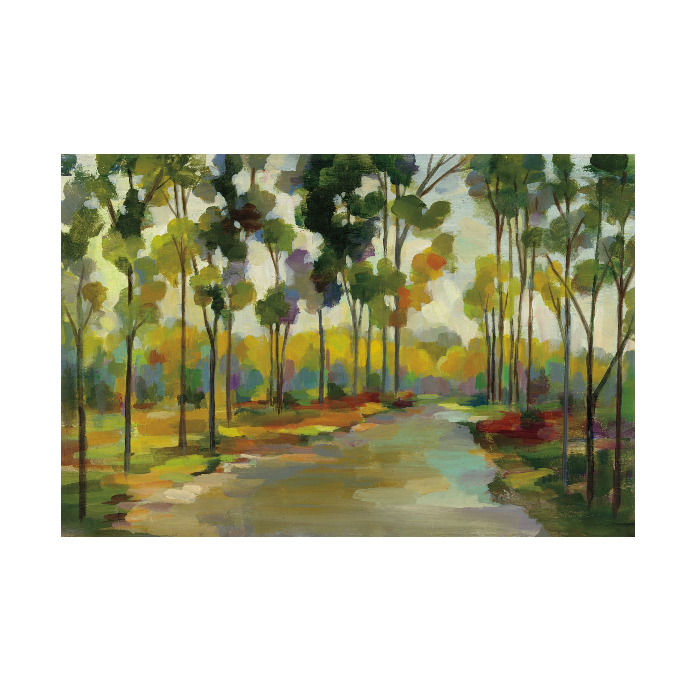 Trademark Fine Art Silvia Vassileva Path In The Forest Canvas Wall Art - 30x47