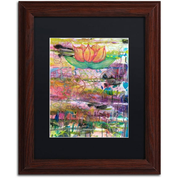 Trademark Fine Art "Path to Enlightenment" Canvas Art by Lauren Moss Black Matte, Wood Frame