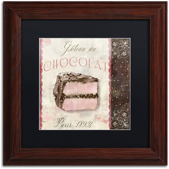 Trademark Fine Art "Patisserie XI" Canvas Art by Color Bakery Black Matte, Wood Frame