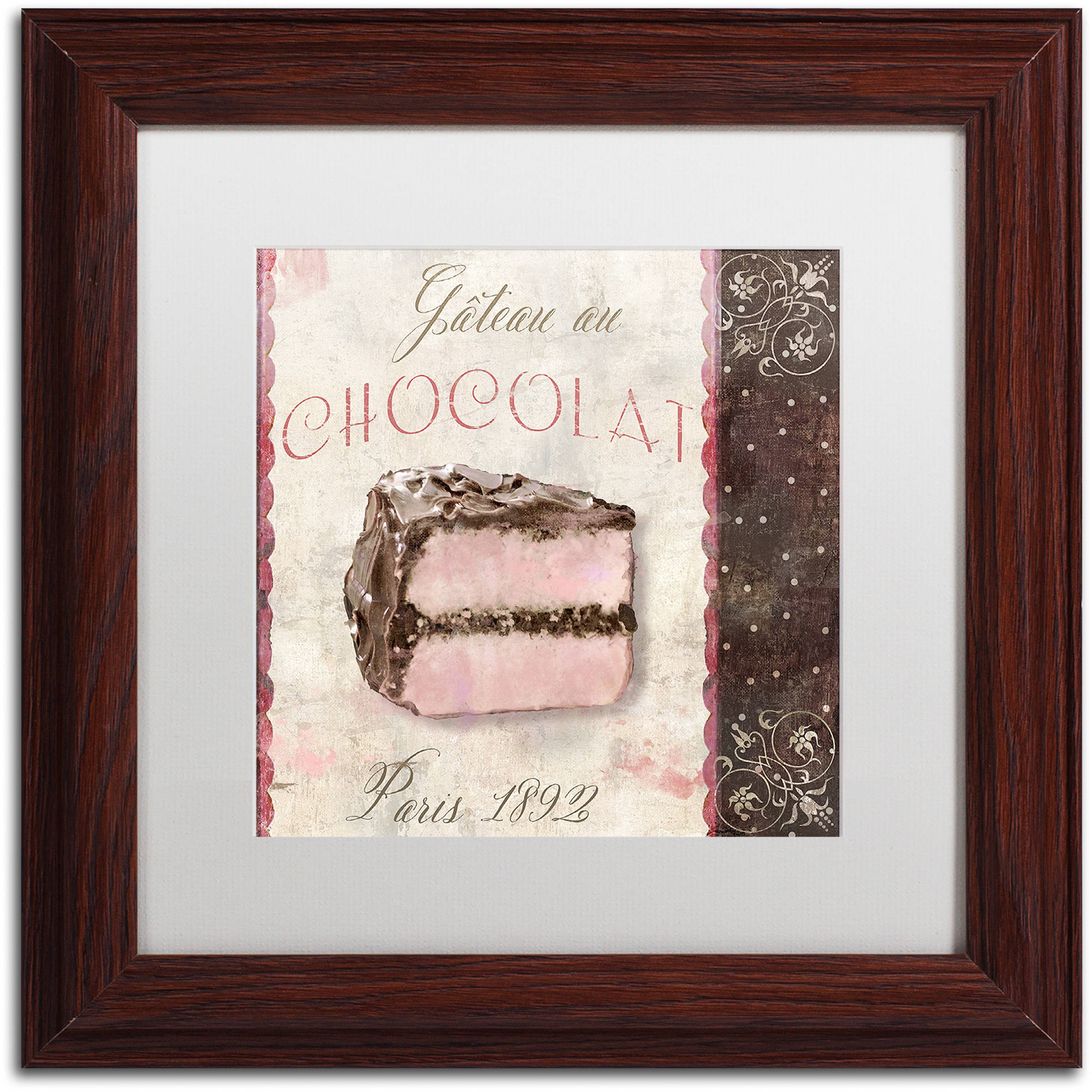 Trademark Fine Art "Patisserie XI" Canvas Art by Color Bakery White Matte, Wood Frame