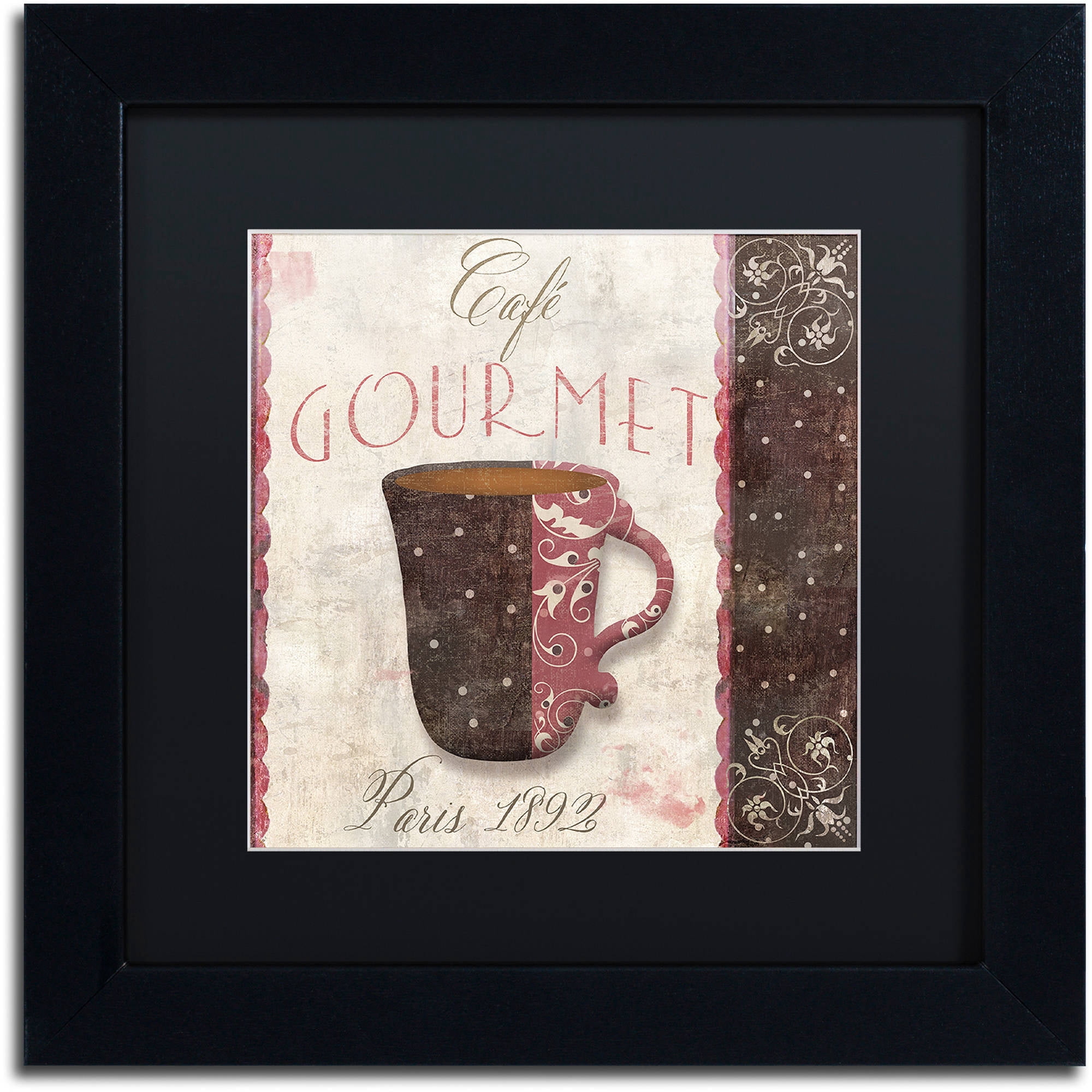 Trademark Fine Art "Patisserie XII" Canvas Art by Color Bakery Black Matte, Black Frame