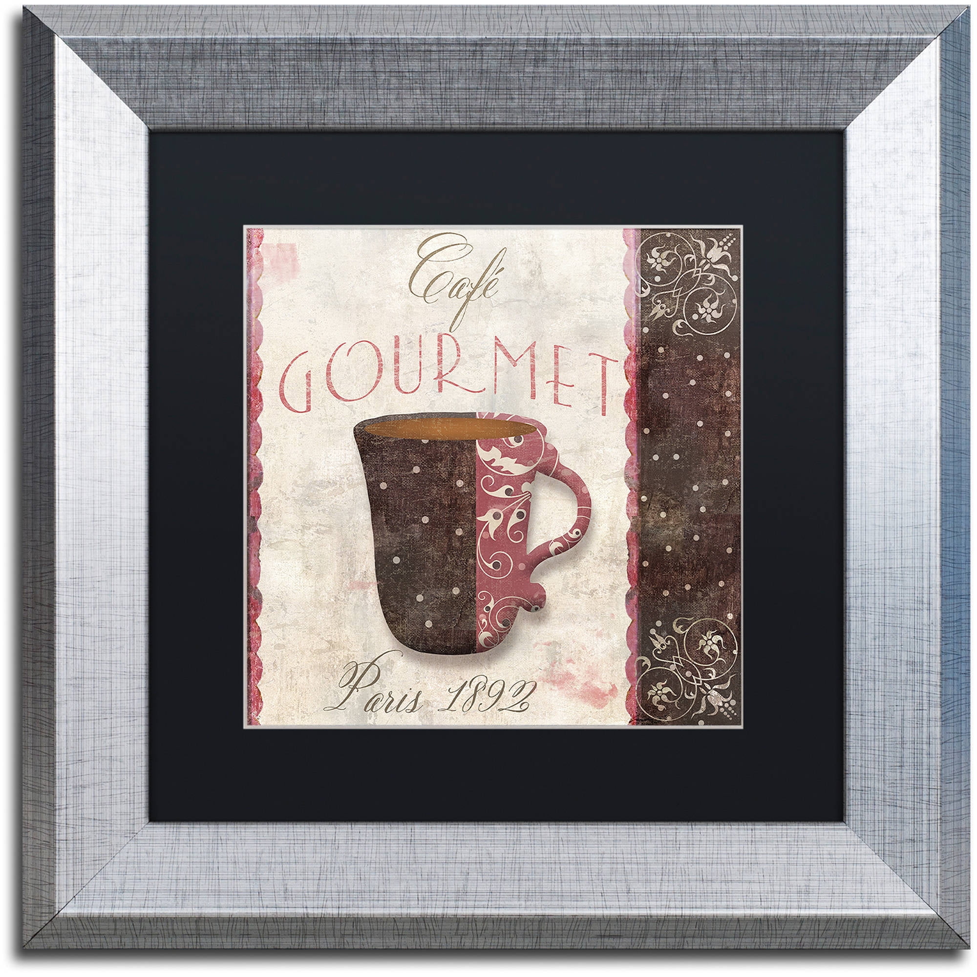Trademark Fine Art "Patisserie XII" Canvas Art by Color Bakery Black Matte, Silver Frame