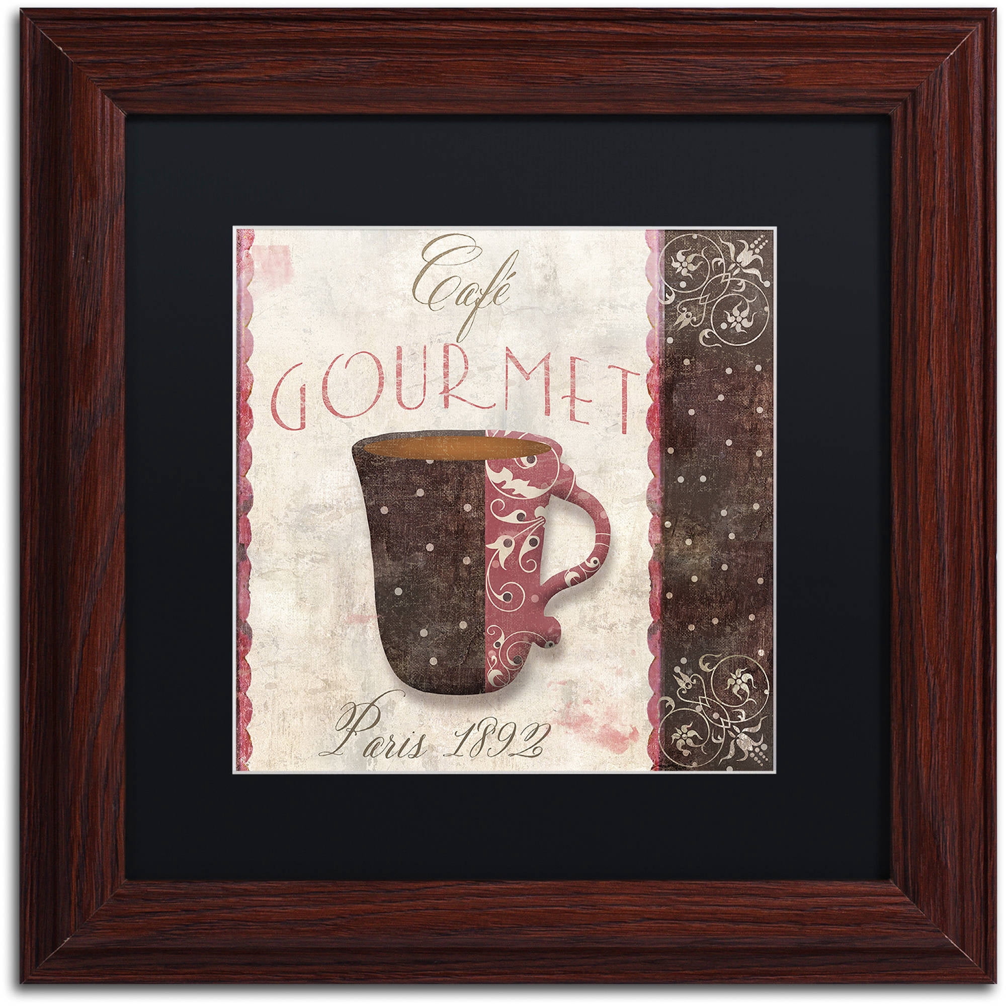 Trademark Fine Art "Patisserie XII" Canvas Art by Color Bakery Black Matte, Wood Frame