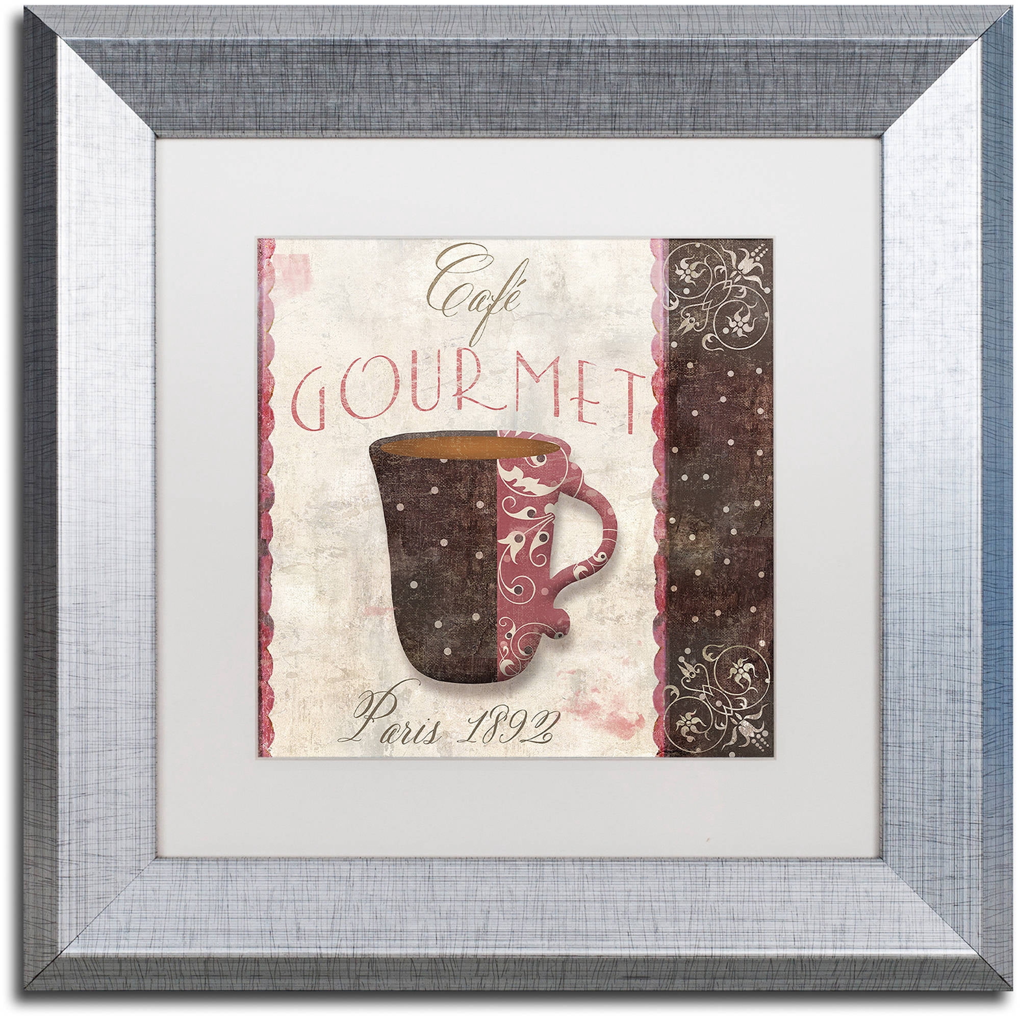 Trademark Fine Art "Patisserie XII" Canvas Art by Color Bakery White Matte, Silver Frame