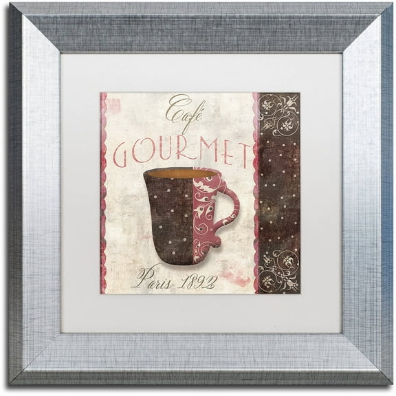 Trademark Fine Art "Patisserie XII" Canvas Art by Color Bakery White Matte, Silver Frame