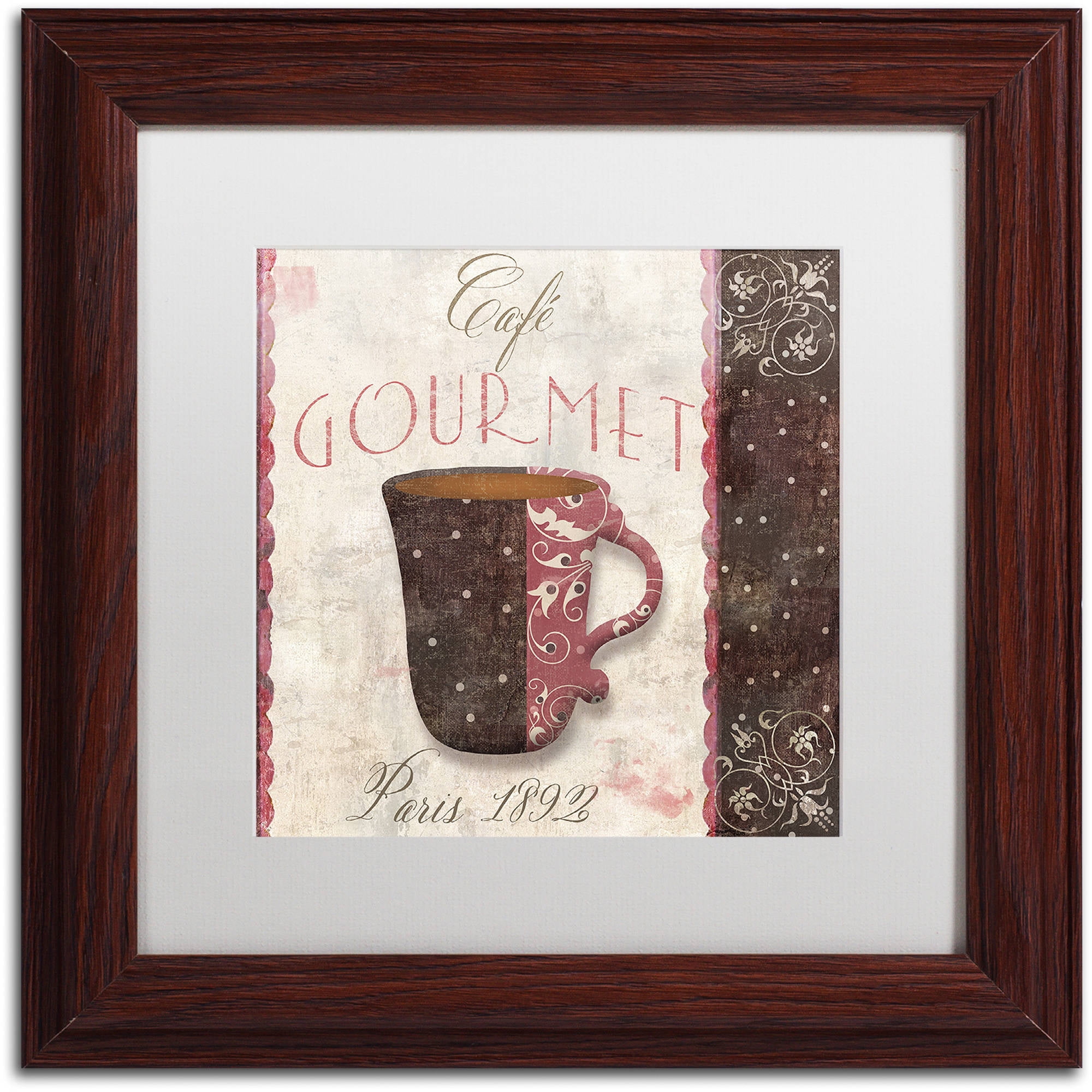 Trademark Fine Art "Patisserie XII" Canvas Art by Color Bakery White Matte, Wood Frame