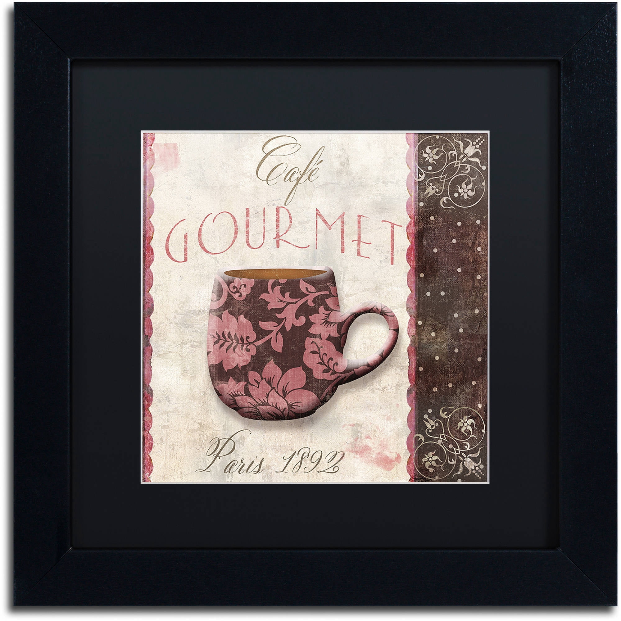 Trademark Fine Art "Patisserie XIII" Canvas Art by Color Bakery Black Matte, Black Frame