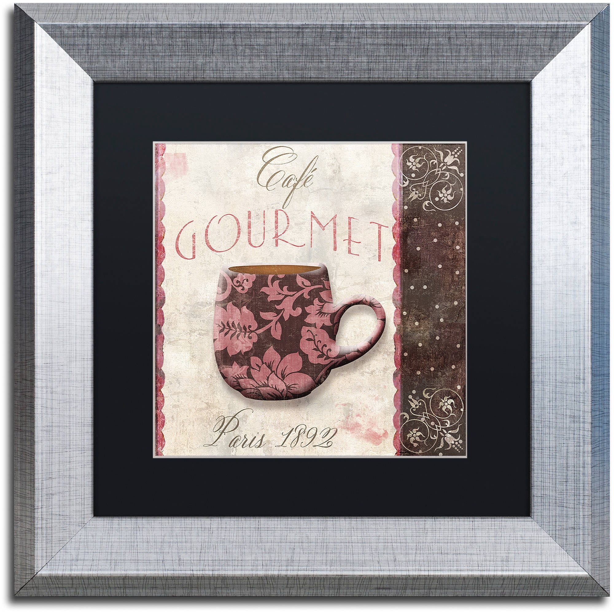 Trademark Fine Art "Patisserie XIII" Canvas Art by Color Bakery Black Matte, Silver Frame