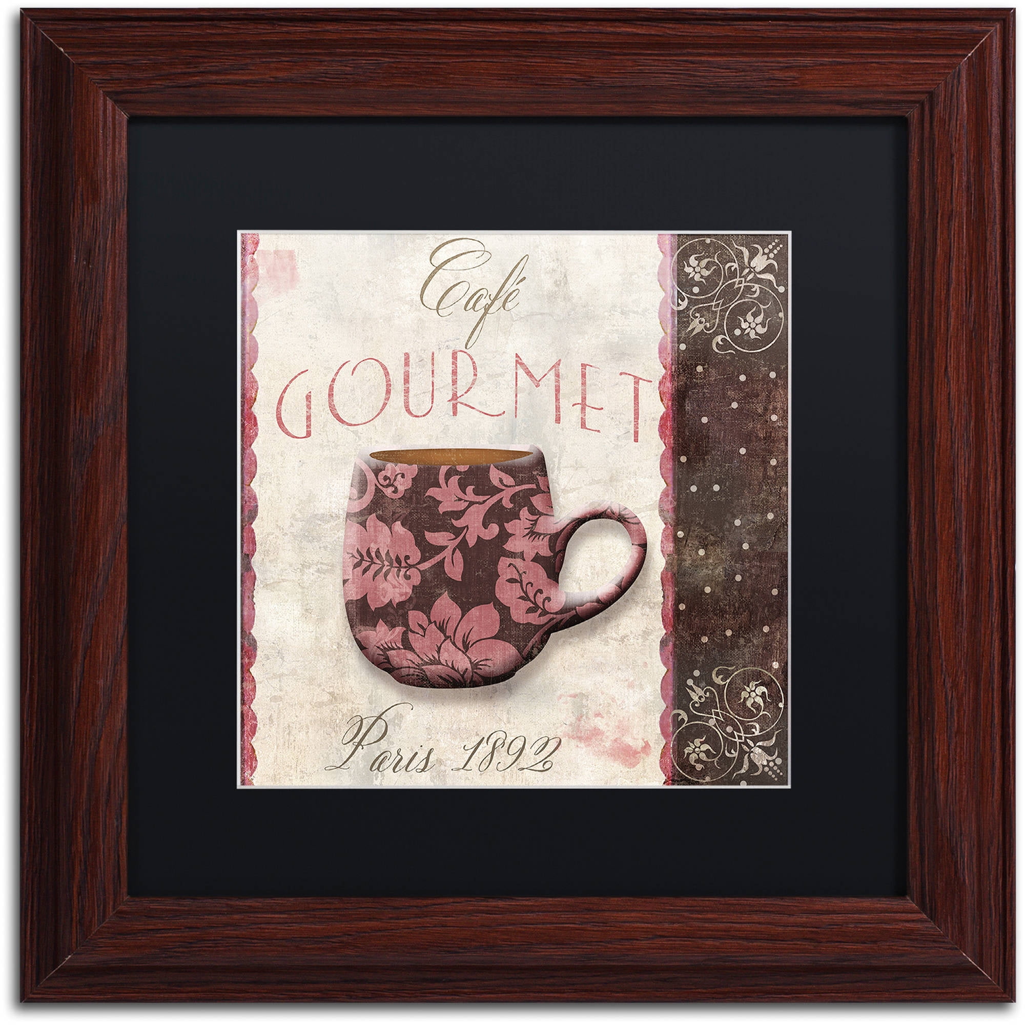 Trademark Fine Art "Patisserie XIII" Canvas Art by Color Bakery Black Matte, Wood Frame