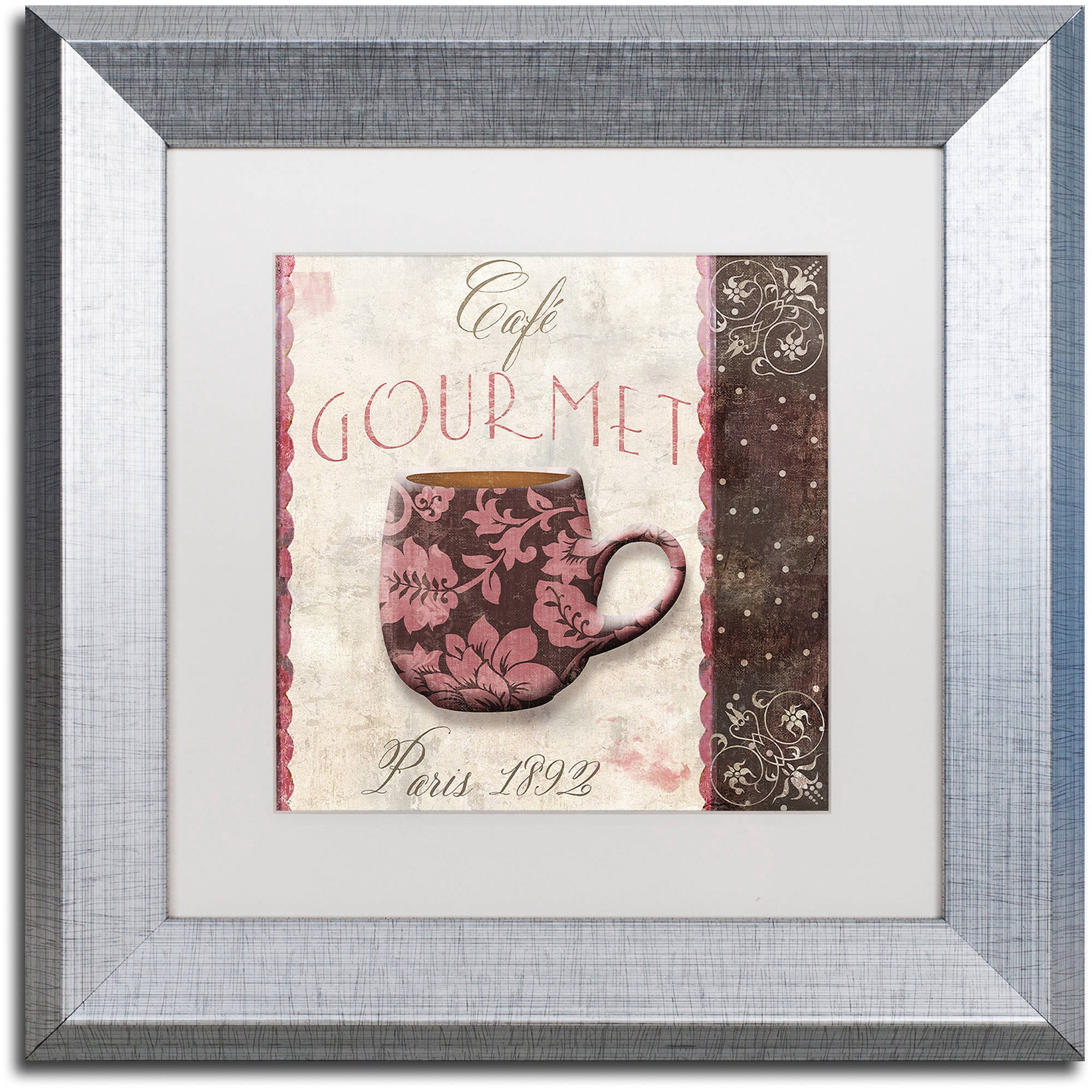 Trademark Fine Art "Patisserie XIII" Canvas Art by Color Bakery White Matte, Silver Frame