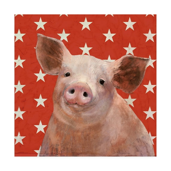Trademark Fine Art 'Patriotic Farm III' Canvas Art by Victoria Borges