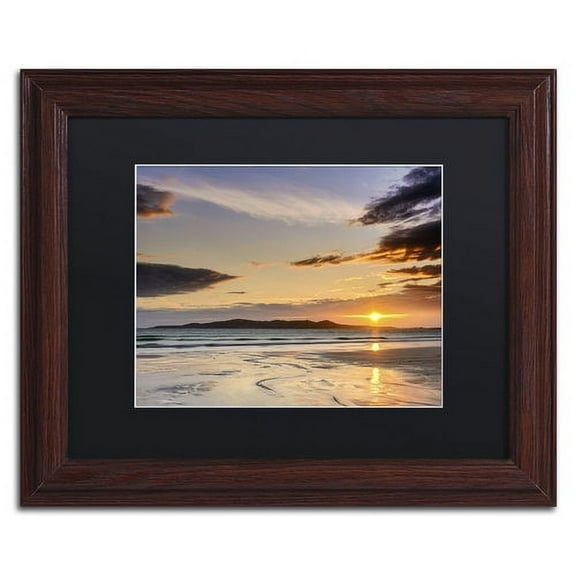 Trademark Fine Art 'Patterns in Sand' Canvas Art by Michael Blanchette Photography, Black Matte, Wood Frame
