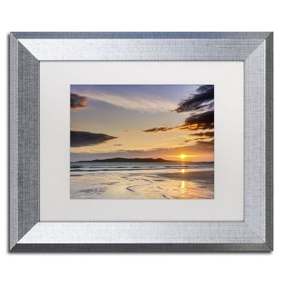 Trademark Fine Art 'Patterns in Sand' Canvas Art by Michael Blanchette Photography, White Matte, Silver Frame