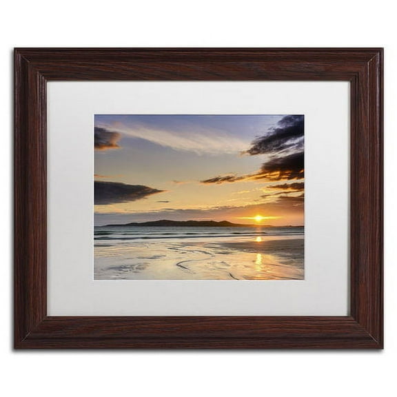 Trademark Fine Art 'Patterns in Sand' Canvas Art by Michael Blanchette Photography, White Matte, Wood Frame