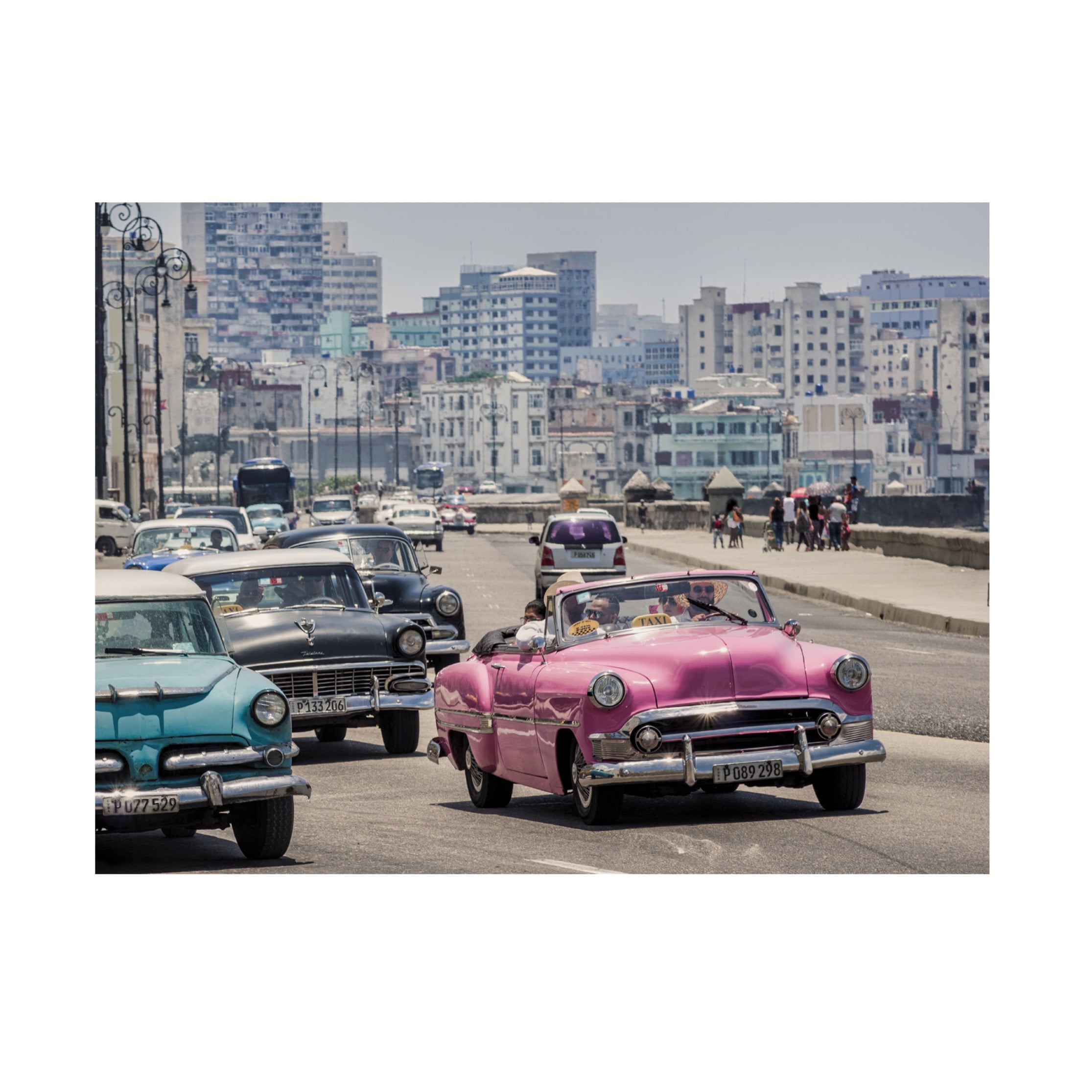 Trademark Fine Art Pavol Stranak  traffic on the malecone Canvas Wall Art