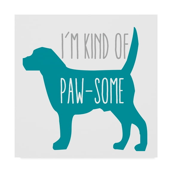 Trademark Fine Art 'Pawsome Dog' Canvas Art by Erin Clark