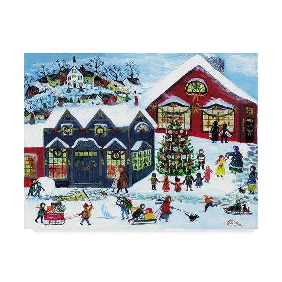 Trademark Fine Art 'Peace On Earth Children' Canvas Art by Cheryl Bartley